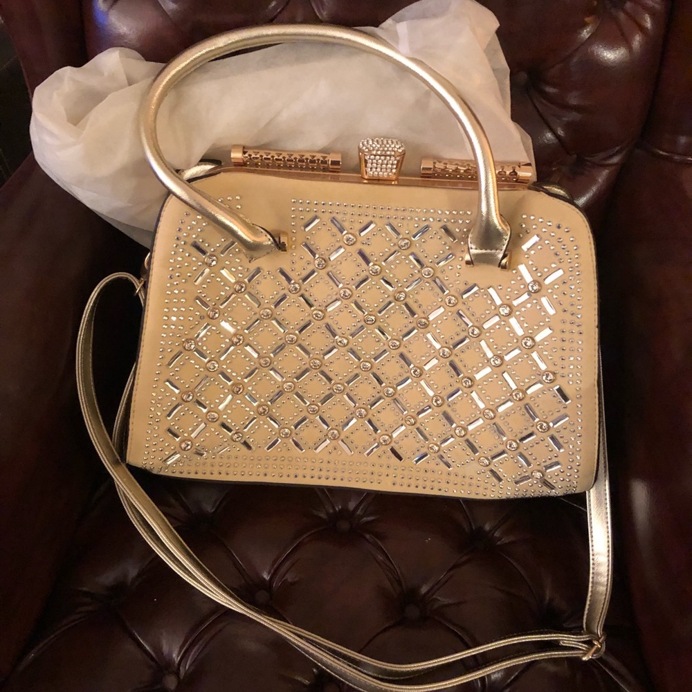 Gold glittery purse